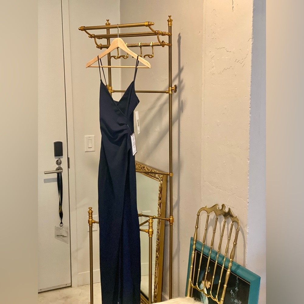 Dressy Form Fitting Navy Gown